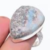 Natural Larimar Gemstone Handmade 925 Sterling Silver Jewelry Ring Size 10 H6c17