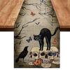 Halloween Table Runner Decoration Placemat Tablecloth Pumpkin Bat Flag Cloth Halloween House Horror Party Scary Decor