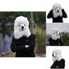 Poodle Costume Mask Latex Animal Dog Headgear For Halloween Party Photos