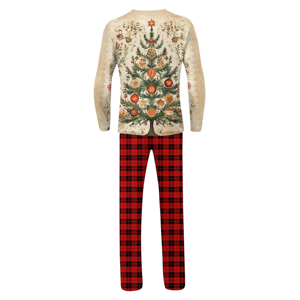 Комплект из топа и брюк с рождественскими принтами для всей семьи Одинаковые комплекты для всей семьи