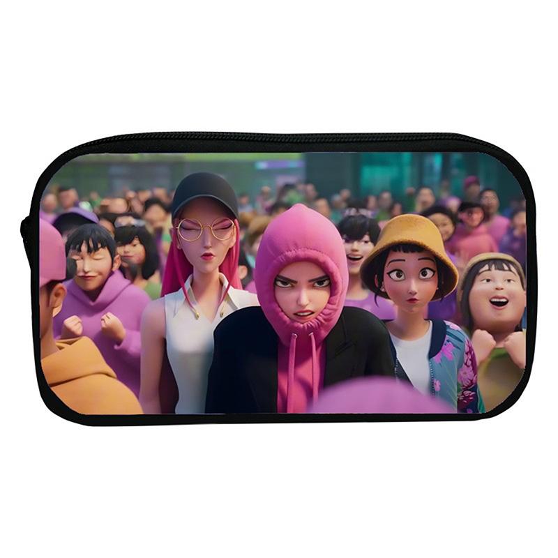 Kpop Охотники на демонов Студенческий пенал Мультяшный Вместительный пенал Канцелярские принадлежности Сумка для хранения косметики для девочки Подарки
