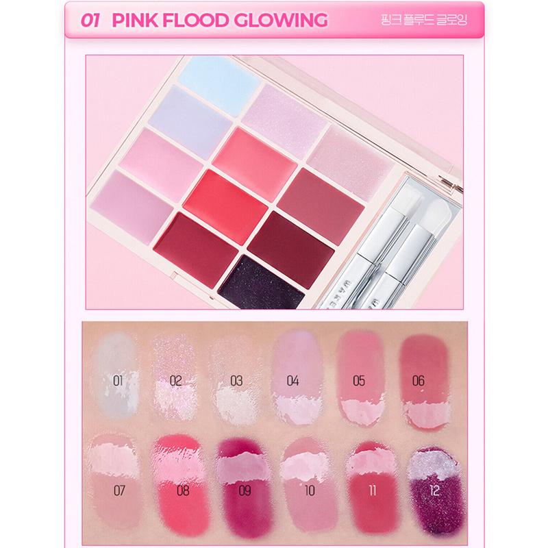 WAKEMAKE Палитра для губ Soft Color (01 Светящийся розовый поток) 12g