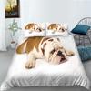 Комплект постельного белья с 3D-серией собак, пододеяльник с рисунком животных, наволочка из 2 или 3 предметов, подходит для украшения дома в комнатах для любителей животных