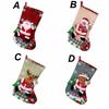Linen Large Size Christmas Stocking Gift Holders Holiday Party Christmas Fireplace Decorations