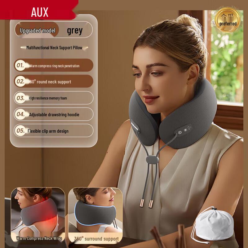 AUX U-Shaped Cervical Neck Massager CN plug (adapter included)