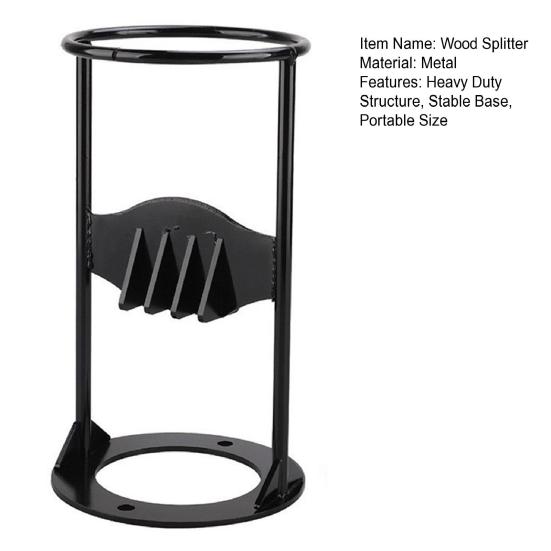 Metal Wood Splitter Heavy Duty Log Splitter Manual Kindling Splitter Wedge Outdoor Camping Cooking Portable Firewood Splitting Tool