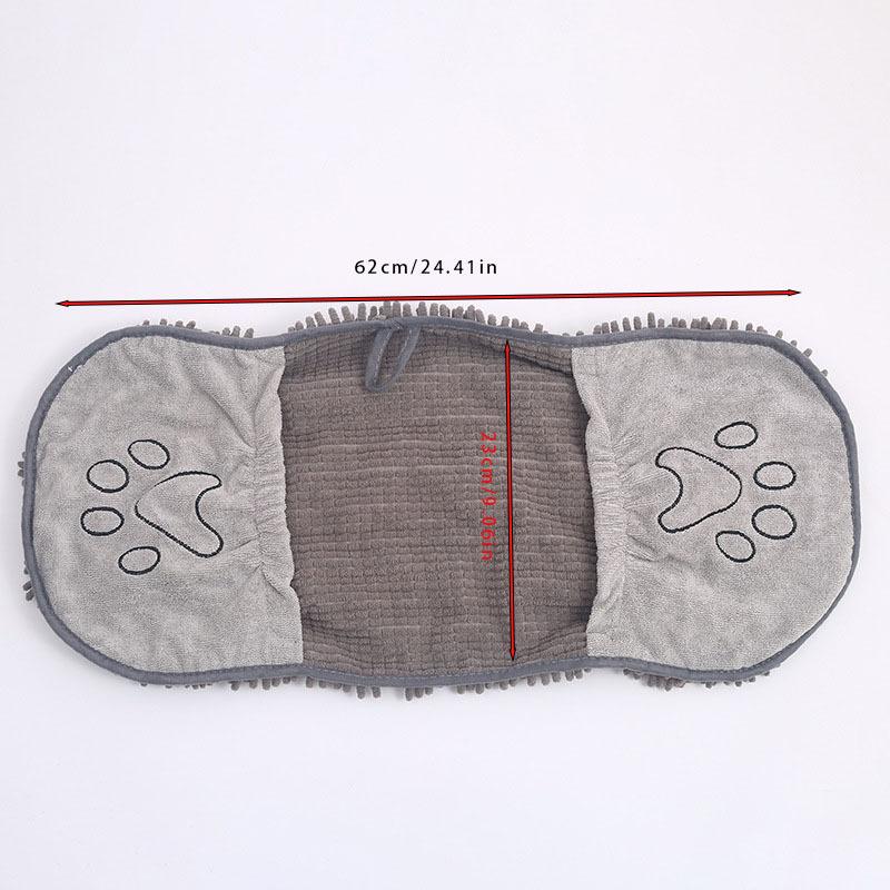 Pet Drying Towel in Chenille for Dogs and Cats with Super Absorbent Soft Plush Fabric