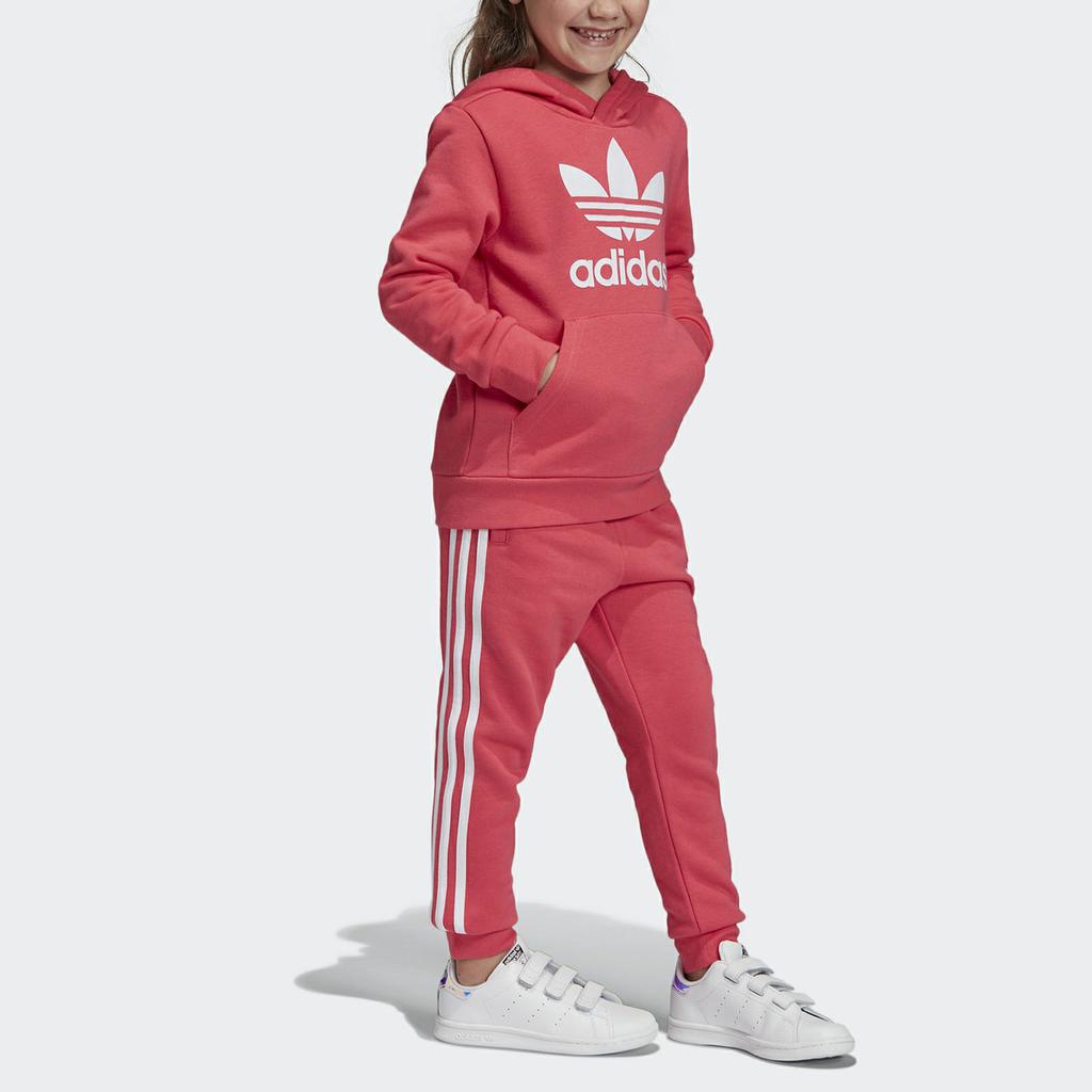 adidas Originals Повседневная спортивная одежда Худи с Трилистником Розовое Детское Возраст 3-7 лет FR3832
