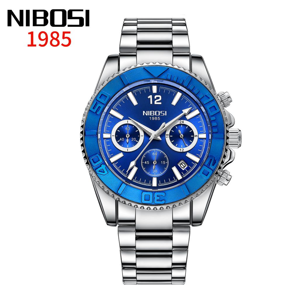Роскошные деловые мужские часы с хронографом из нержавеющей стали с большим циферблатом, кварцевые часы с подсветкой, наручные часы Relogio Masculino