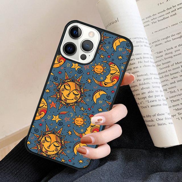 Чехол для телефона Звезда Солнце и Луна Для iPhone 17 Air 16 15 14 plus 11 12 13 pro max coque Оболочка Fundas