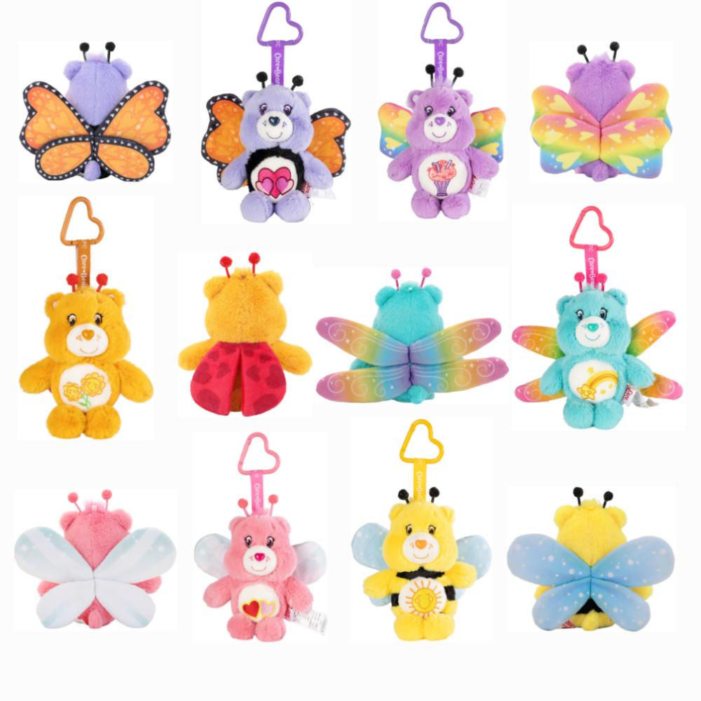 Genuine Care Bears 15cm Party DecorationInsect Series Plush Toy Pendant Stuffed Doll Bag Charm Cartoon Keychain Birthday Gift