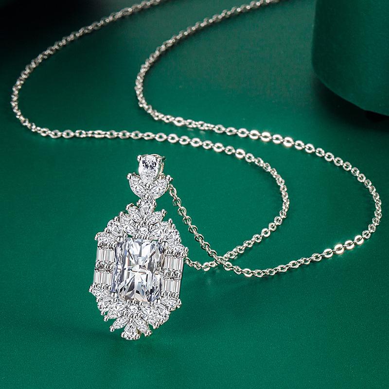 Sace Gems Классический роскошный циркон для женщин кулон ожерелье ювелирные изделия свадебное обещание вечерние подарок