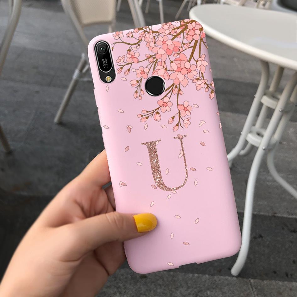 Для Huawei Y6 Prime 2019 Чехол Y6S Y6 2019 Милые Буквы Алфавита Чехол для Телефона Для Huawei Y6 Pro 2019 MRD-LX2 Y 6s JAT-L41 JAT-L29 Coque