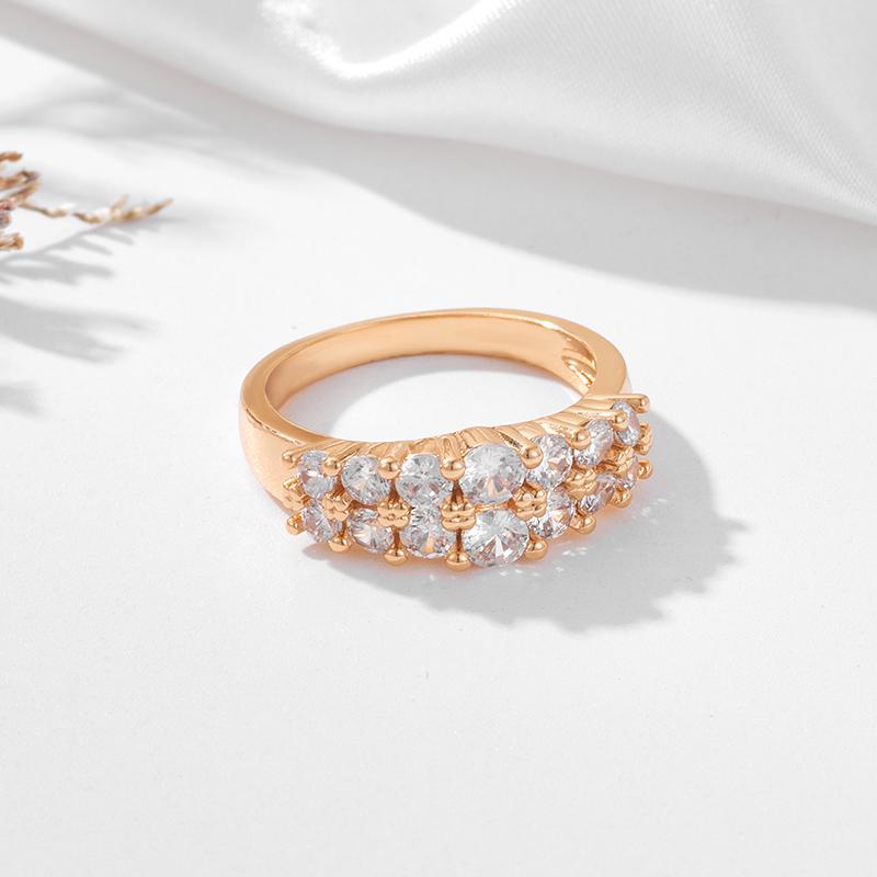 Женские кольца Kinel с блестящим кубическим цирконием, роскошные ювелирные изделия с твердым покрытием