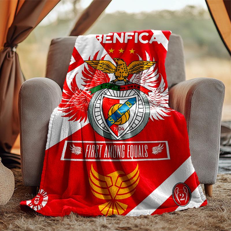 Benfica Fc Flannel Blanket Soft Warm All-Season Throw, Design for Camping, Car Travel, Hiking Sofa, Bed, Office Perfect Gift for Parties