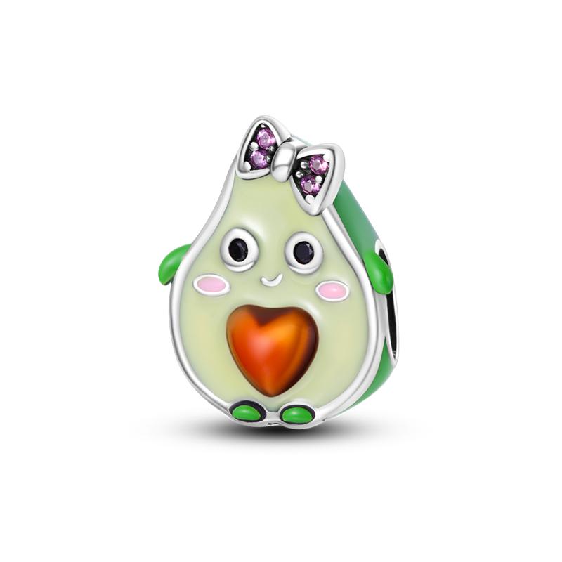925 Silver Strawberry Fruit Vegetable Food series Charms Beads Fit Original Bracelets S925 DIY Jewelry Gift Accessory