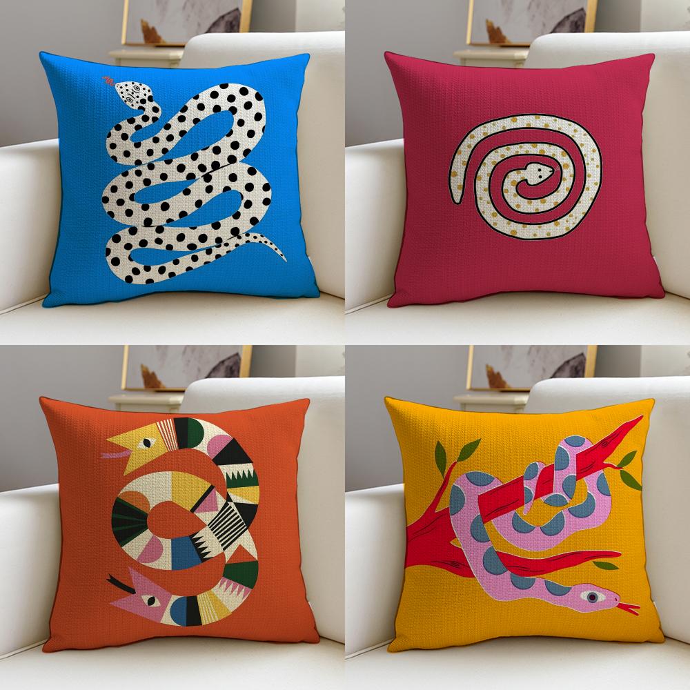 GGraffiti SnakeS Cushion Cover Pcs Soft Decorative Square Cushion Covers x x Pillowcases for Sofa Couch Home Bedroom