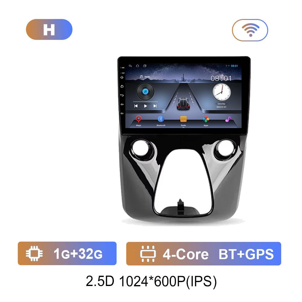 Navigation GPS Car Video Multimedia Player for Toyota Aygo For Peugeot 108 For Citroen C1 2016 - 2020 Android OS WiFi BT 4G