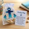 Pocket Hug Boat Hook with Positive Card Emotional Support Pocket Ocean Shell Sand Hook Token Decoration Inspirational Gift