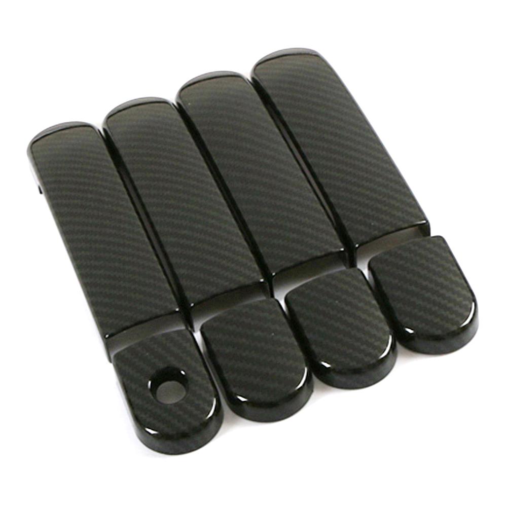 For Nissan March Micra K12 Grand Livina L10 Note Tiida C11 Latio Cube Carbon Fiber Printed Exterior Side Door Handle Cover