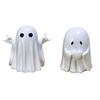 3 Pcs Halloween Ghost Figurine Spooky Small White Ghost Statue Resin Tabletop Ornaments for Indoor Home Office Desk Decor