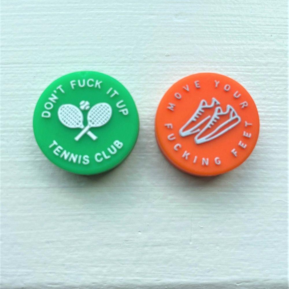 Силикагель Теннисный Демпфер Веселые Лозунги Амортизатор Забавный Теннисный Гаситель Вибраций Корт