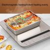 Stainless Steel Lunch Box with Transparent Lid Leakproof Food Container for Cheese Deli Meat Fruits Oven Baking