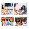Kids Bowling Toys Set Toddler Indoor Outdoor Activity Play Game 6 Pins Two Balls Set Educational Toy for Birthday Party