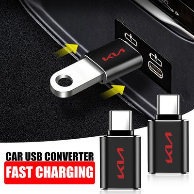 Автомобильный USB Type-C Кабель-конвертер Адаптер для зарядки Автоаксессуары Для KIA Sportage Ceed Rio 3 4 Picanto Sorento Optima Cerato Soul Amanti