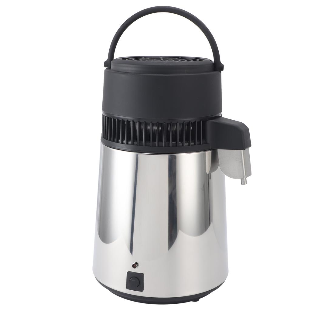 4L Distilled Water Maker Silver 750W Stainless Steel Automatic Countertop Water Distiller with