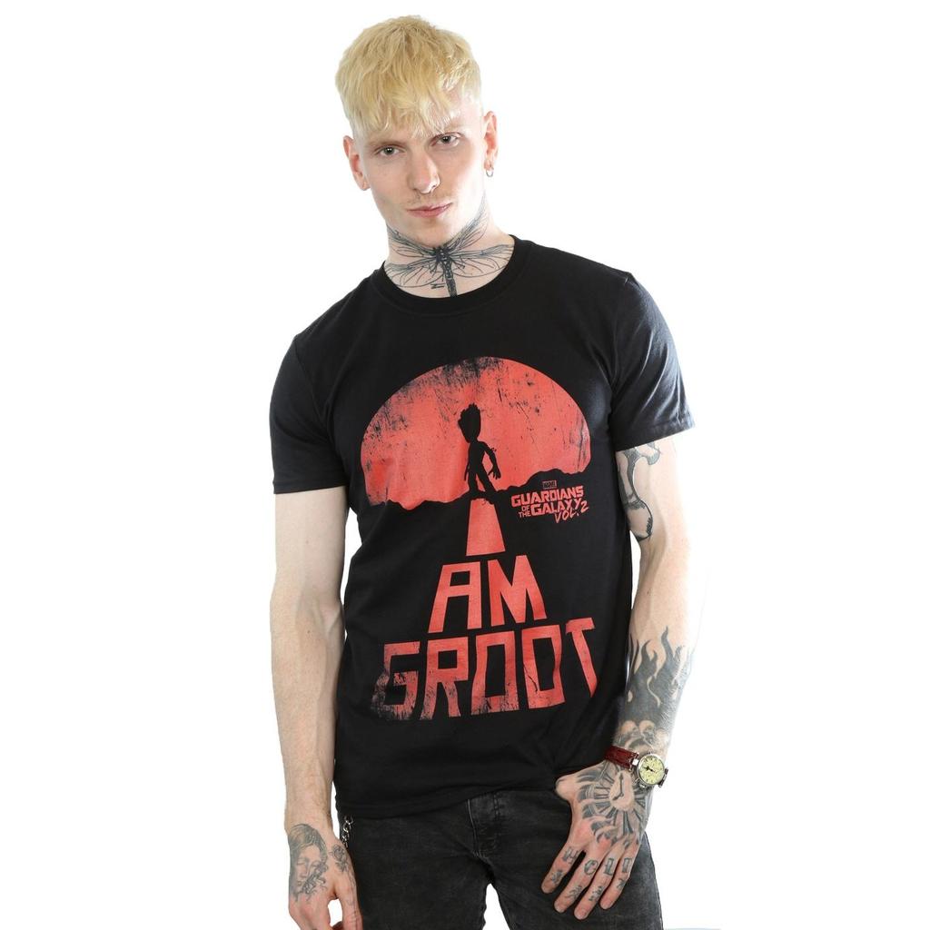 Marvel Mens Guardians Of The Galaxy I Am Groot Red T-Shirt