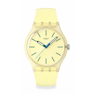 Наручные часы Swatch NEW GENT BIOSOURCED CITRUS TILT, SO29J102, Унисекс, Желтые