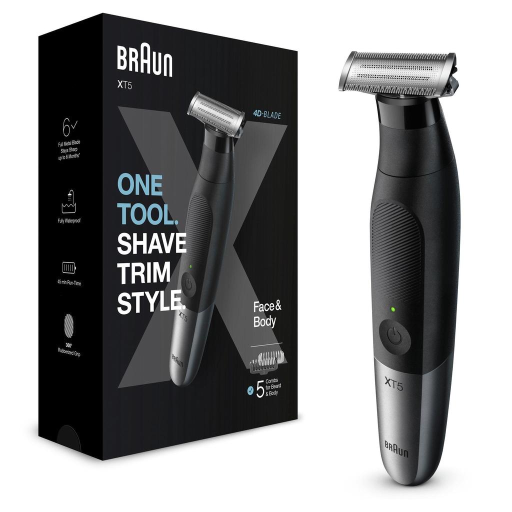 Braun Series X XT5100 Electric Trimmer 4D blade Black et Silver