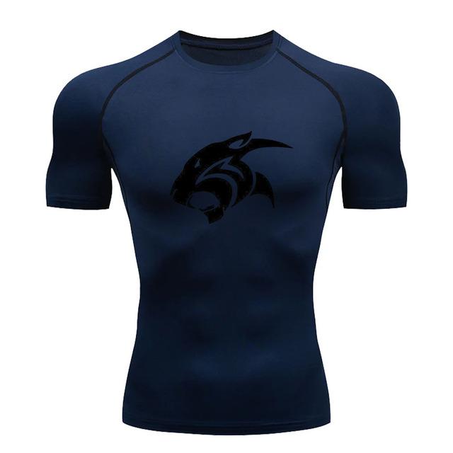 2024 Men's Compression Shirt, Running Sportswear, Gym, Bodybuilding, Quick-Drying, Summer Sports Top, S-3XL