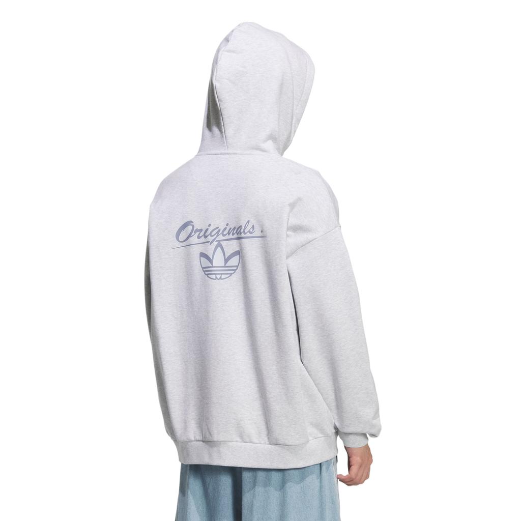 Adidas Originals Jackets Unisex Light Heather Gray Hooded Moderate Soft Shell KG8508