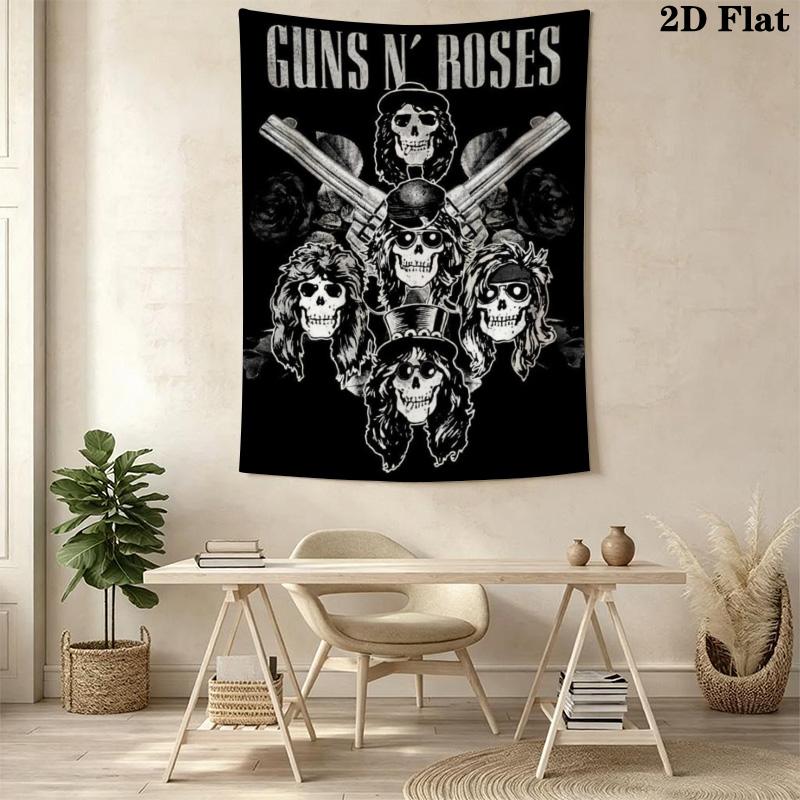 Guns N' Roses Pattern Home Decor Tapestry, Wall Hanging, Decorative RV Wall Cloth.NGT0928497