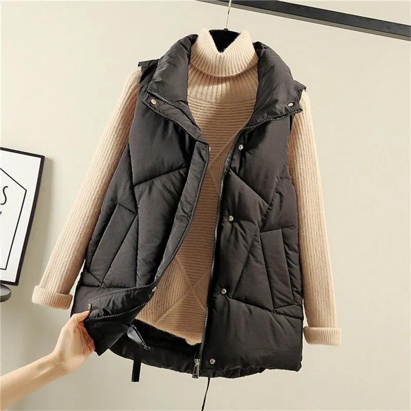Women's Warm Vest Winter Warm Vest Sleeveless Large Size Vests