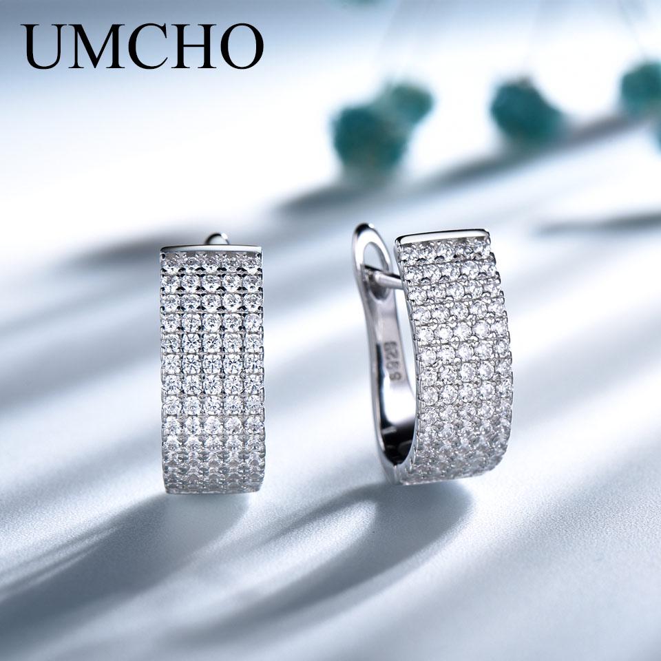 UMCHO Женские циркониевые серёжки с кристаллами в подарочной упаковке