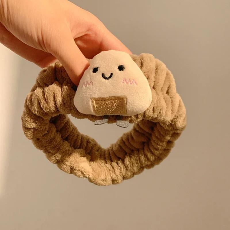 Милая повязка на голову в виде рисового шарика для мытья лица, уход за кожей, эластичные повязки для волос, влагостойкая повязка для волос, головной убор для девочек