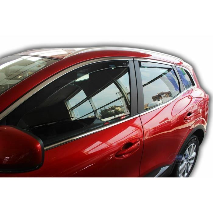 Déflecteurs d'air - J&J AUTOMOTIVE - Renault Kadjar - Fumé - Acrylique renforcé - Installation facile