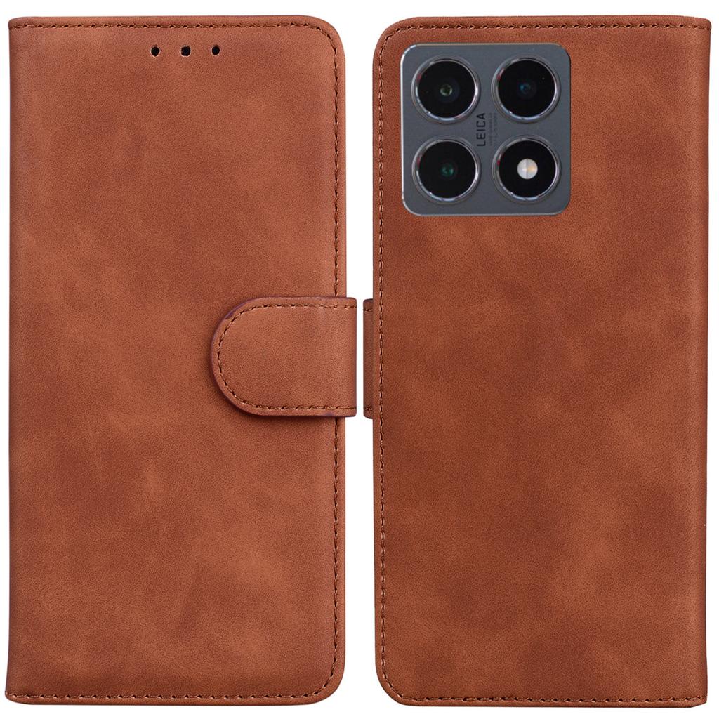 For Xiaomi 15T Case Solid Color Leather Wallet Phone Cover