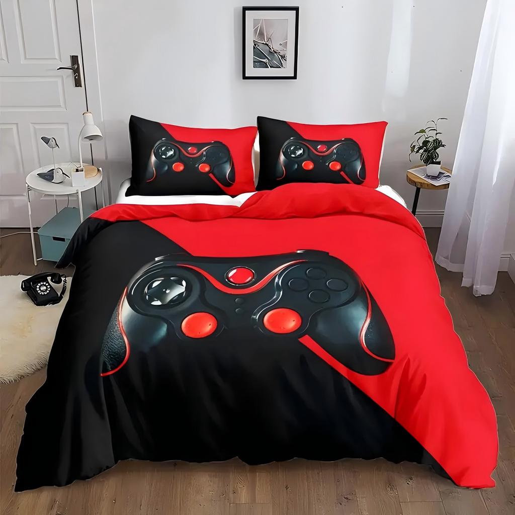 Game Handle Pattern 3D Printed Bedding Set For Boys Mens Bedroom Decorative Bedspread Sports Style Home Duvet Cover Pillowcases