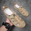 2024 New Summer Outdoors Penetration Men's Sandals Hollow Sandals Men Ventilate Wear-resistant Non-slip Toe Cap Beach Shoes