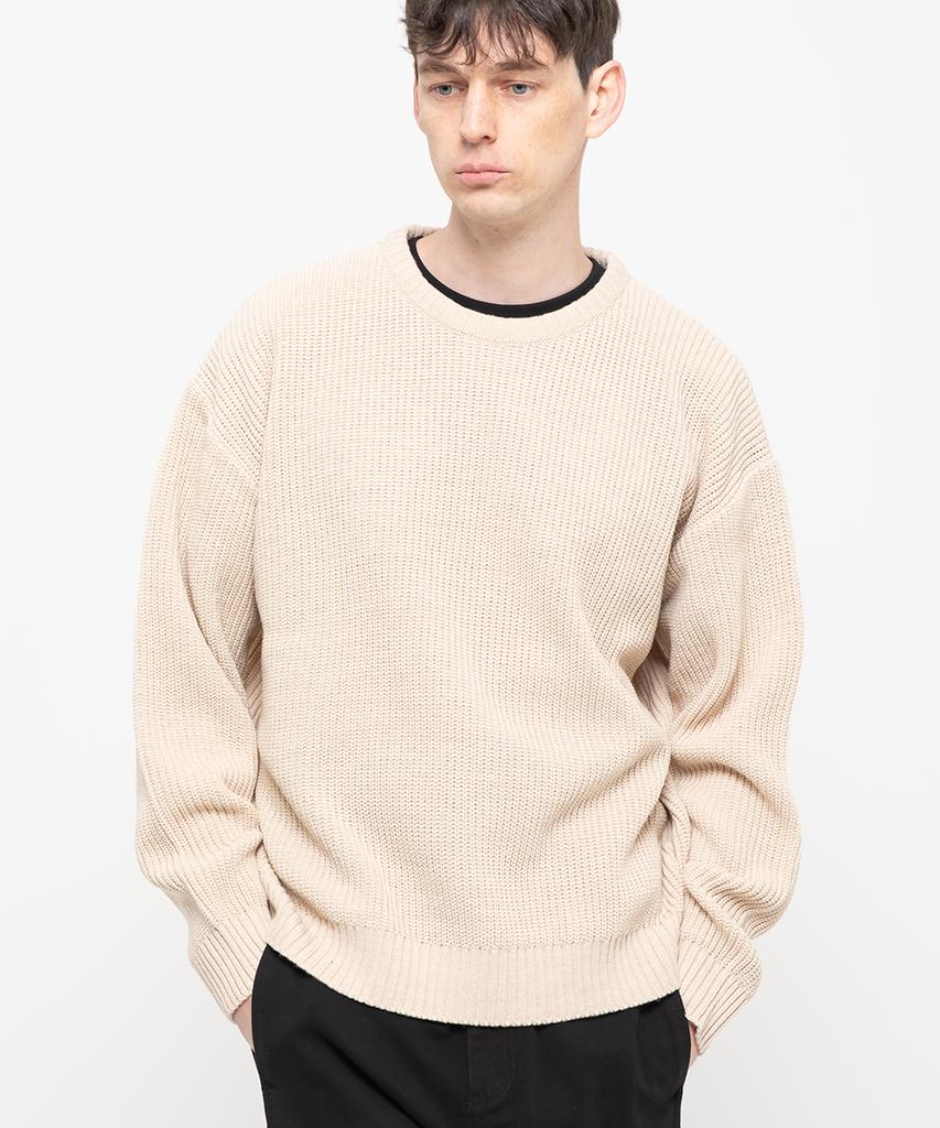 CHAMBROS Round Neck Hazzi Oversized Knit [Oatmeal]