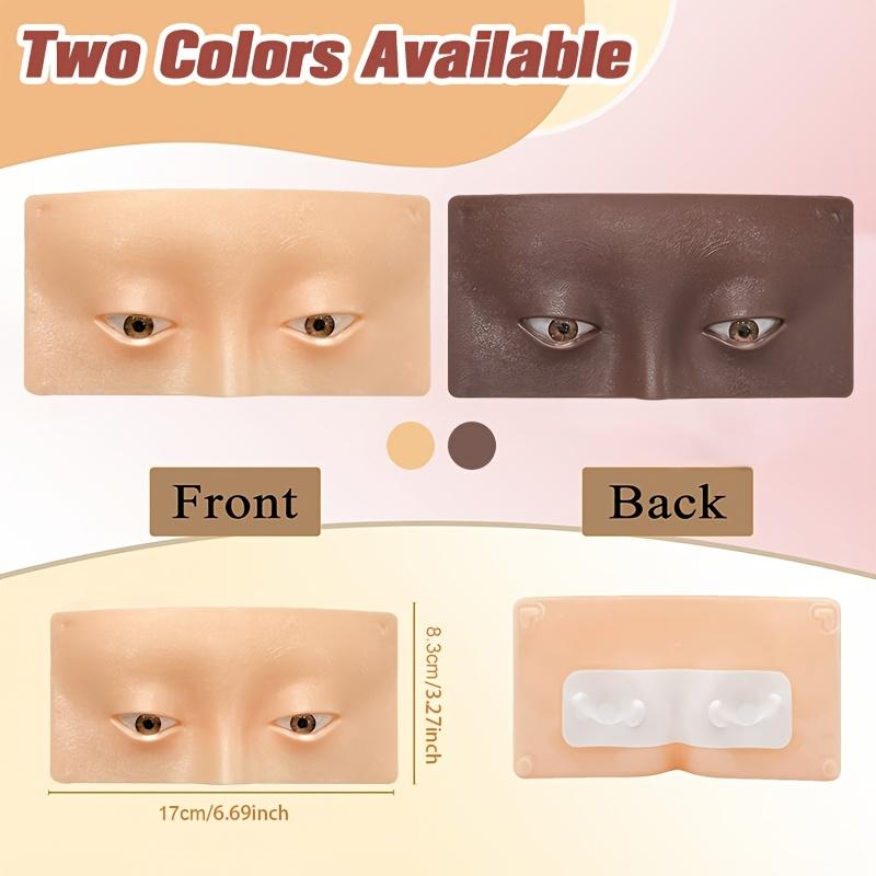 Half-Face for Makeup Practice Palette, 5D Facial for Makeup Training Mat, Reusable Tattoo Skin Pad, Designed for Beginners