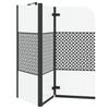 Shower Screen Geometric Black 120 x 67 x 129 cm