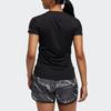 adidas Женская футболка Run It с круглым вырезом и коротким рукавом, черные FL7802