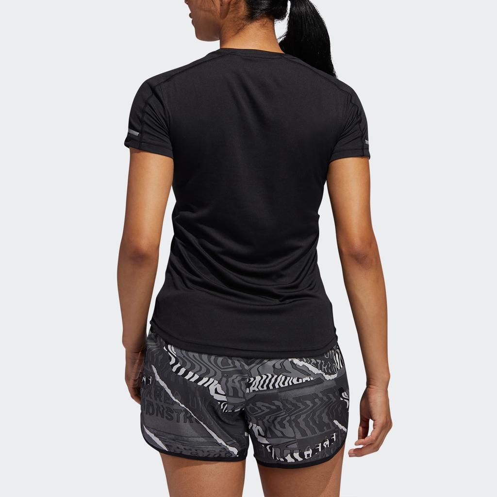 adidas Женская футболка Run It с круглым вырезом и коротким рукавом, черные FL7802