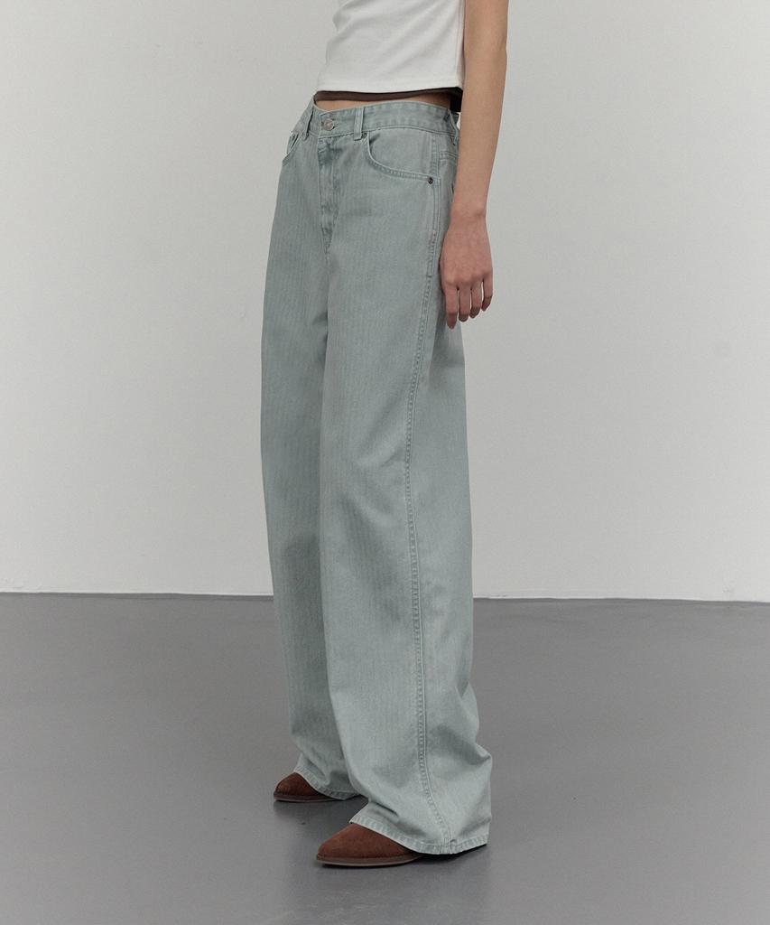CITTA Striped Wide Pants_Ctd415(Mint)