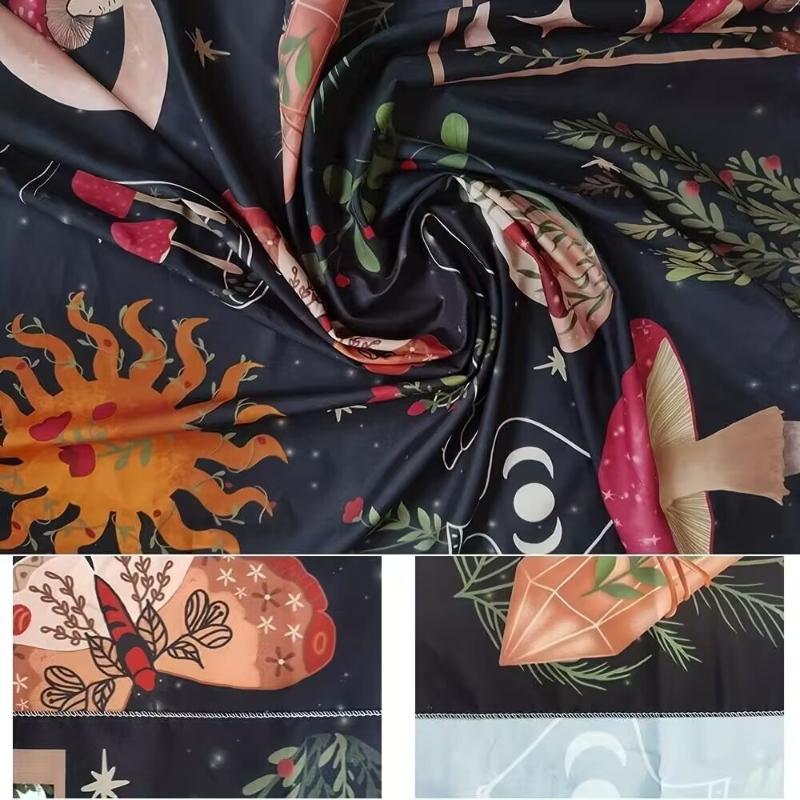 1/2 шт. Черно-белый гобелен с изображением Луны и Солнца для подвешивания на стену, Богемный декор, Цветочный плед, Домашнее настенное искусство, Декор комнаты